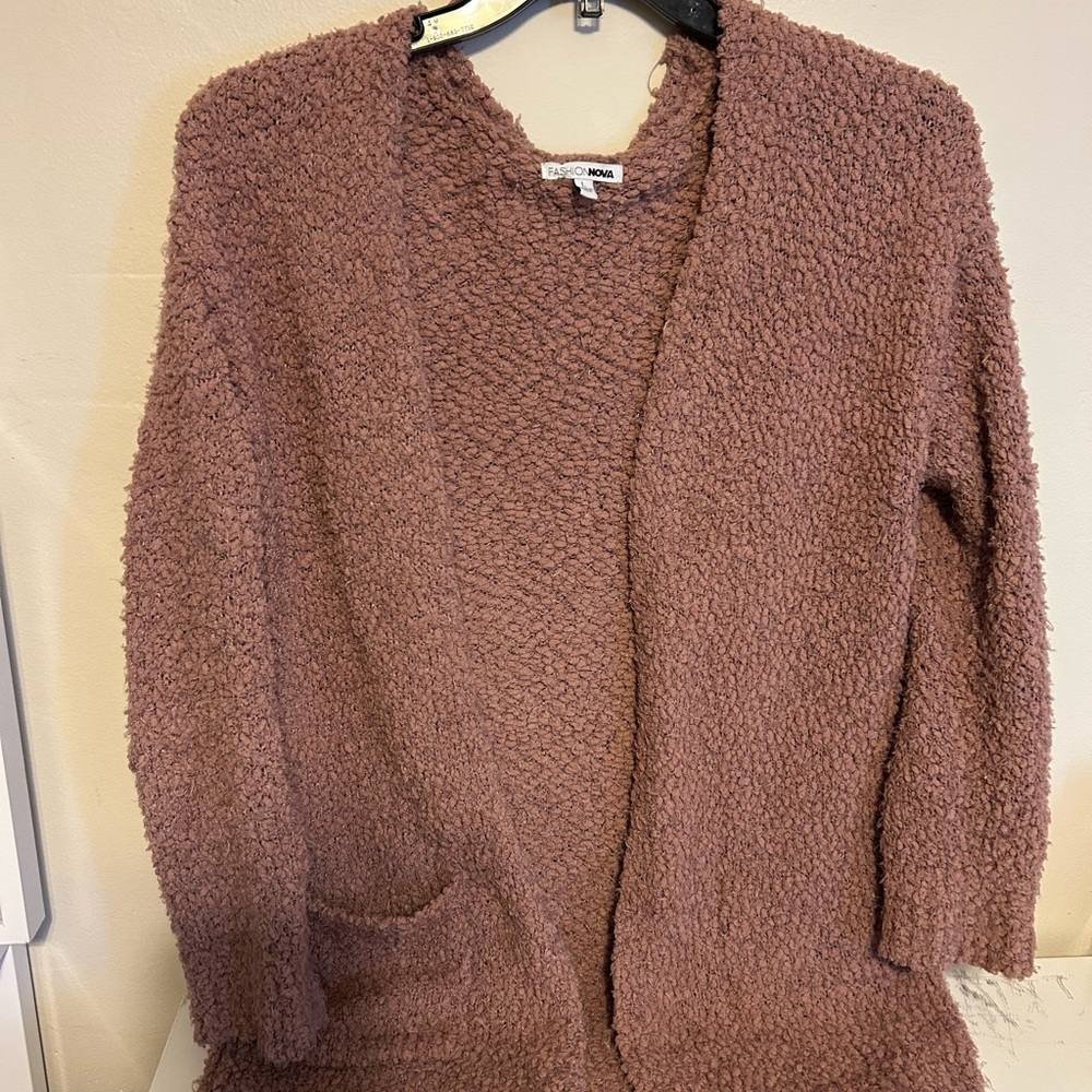 Fashion Nova Mauve Long Sleeve Sweater L